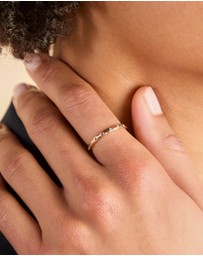 Astrid & Miyu - Molten Texture Opal Band Ring
