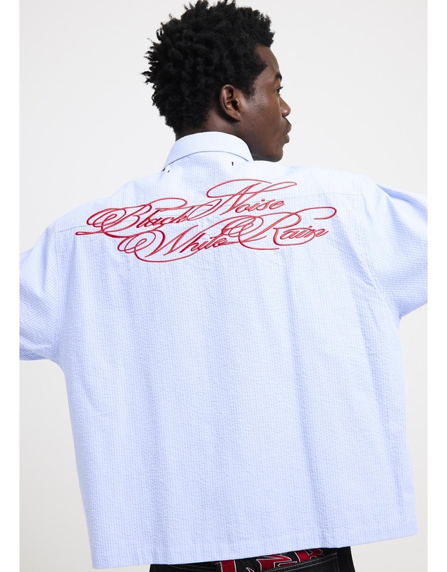 Black Noise White Rain - Cloud Static Short Sleeve Shirt