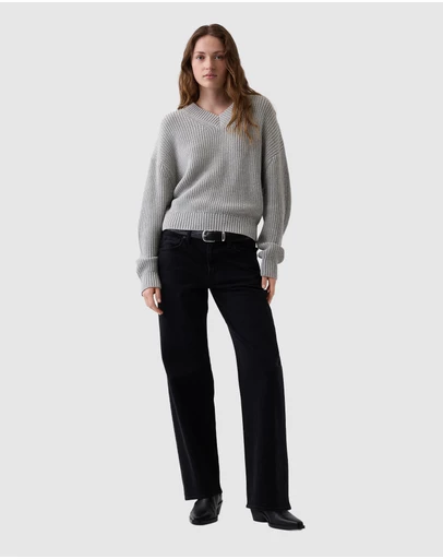 GAP - Cotton Shaker V-Neck Pullover