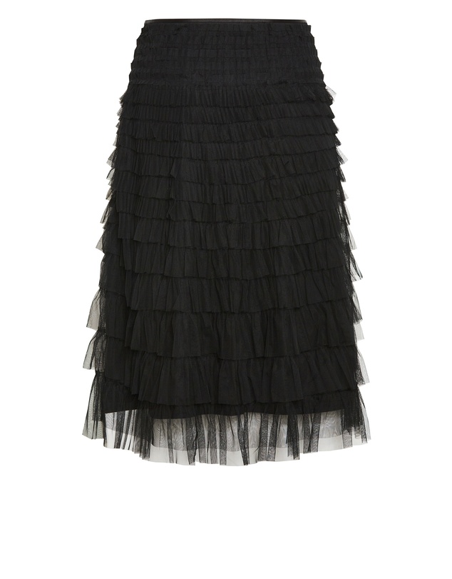 City Chic - Plus size Averi Tulle Midi Skirt - black