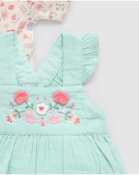 Purebaby - Embroidered Overall Set -Kids-Babies