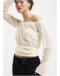 Alice In The Eve - Amara Draped Off Shoulder Top