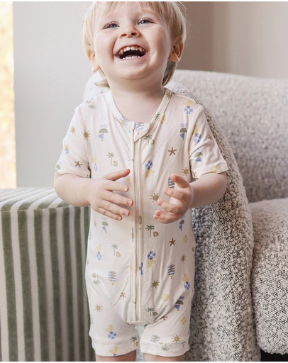 Kynd Baby - Essential Short Sleeve Onesie in Beach Box