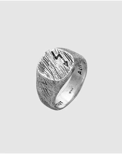 Haze & Glory - ICONIC EXCLUSIVE - Thunder Lightning Ring in Oxidised 925 Silver