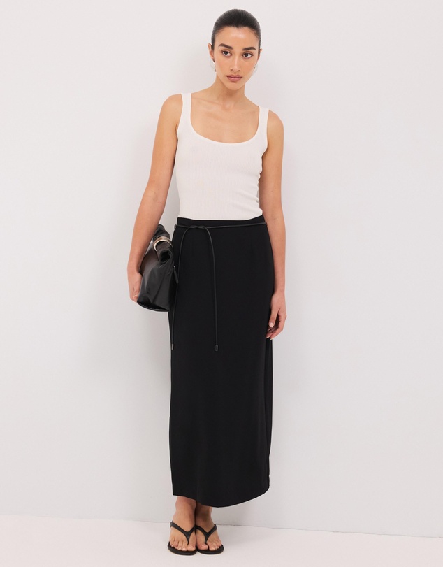 Calli - Mila Crepe Midi Skirt