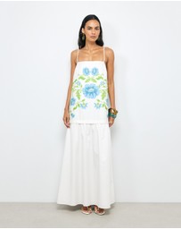 AERE - Elladia Drop Waist Maxi Dress
