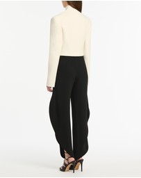 Carla Zampatti - Ivory Crepe Crop Jacket