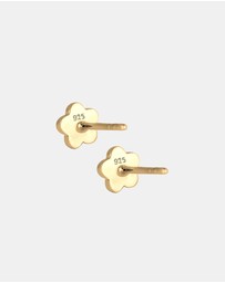 Elli Jewelry - Earrings Kids Flower Crystals 925 Silver Gold Plated
