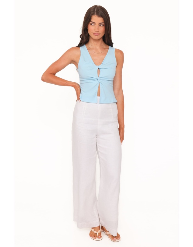 Petal & Pup - Emmeline Twist Front Top - Pale Blue