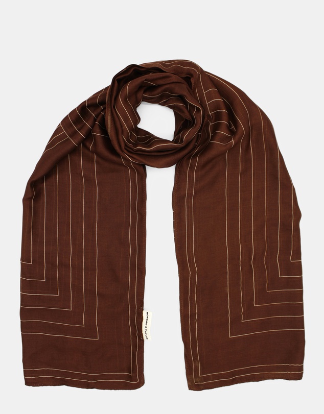 Morgan & Taylor - Maze Light-Weight Scarf in Burgundy Red