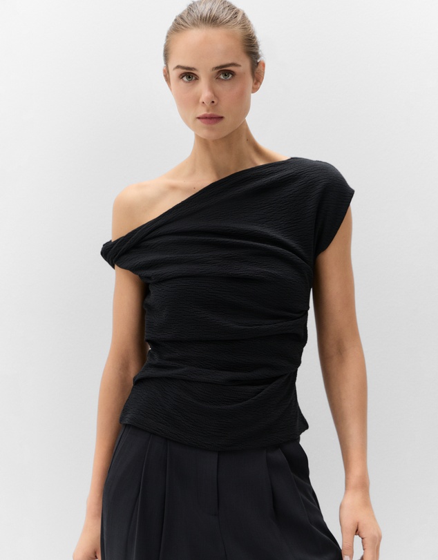 UNISON - Textured Off Shoulder Top