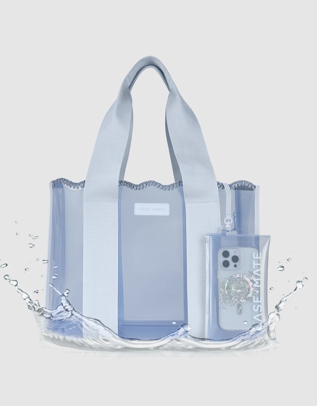 Case-Mate - Case-Mate Carolina Blue Crochet Wave Tote w/ Phone Pouch