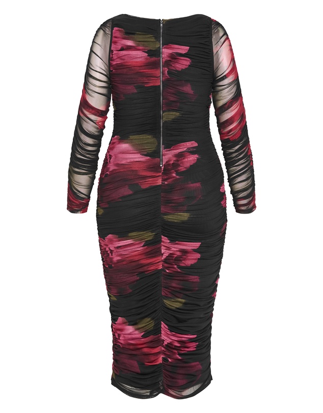 City Chic - Halo Long Sleeve Midi Dress