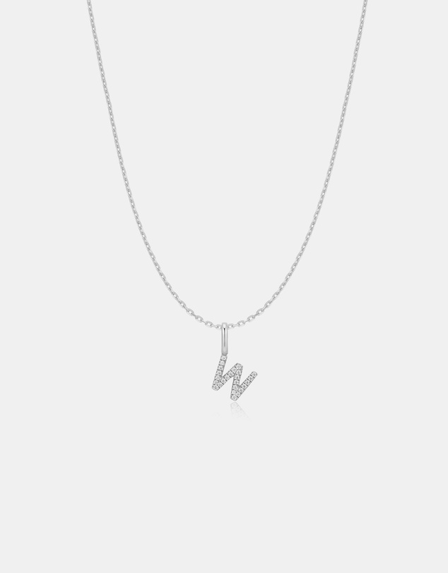 Ania Haie - Ania Haie Silver Letter W Initial Necklace