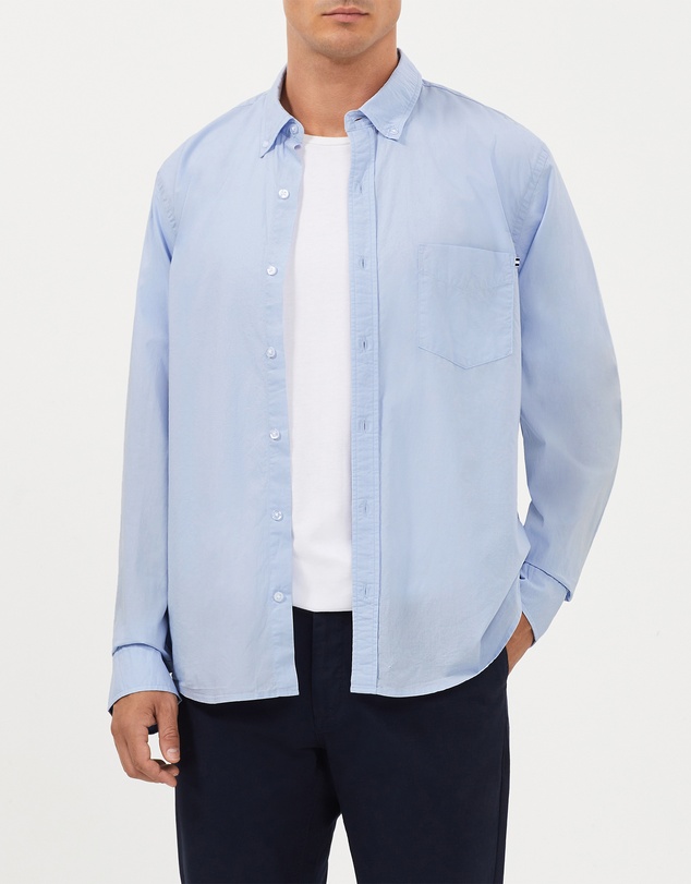 Van Heusen - Washed Sateen Twill Casual Shirt