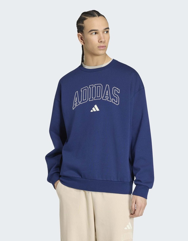 adidas Sportswear - Seasonal Essentials Collegiate Fleece Crew Sweatshirt Mens