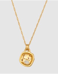 Elli Jewelry - Necklace Gemstone Pendant 925 Sterling Silver Gold-Plated