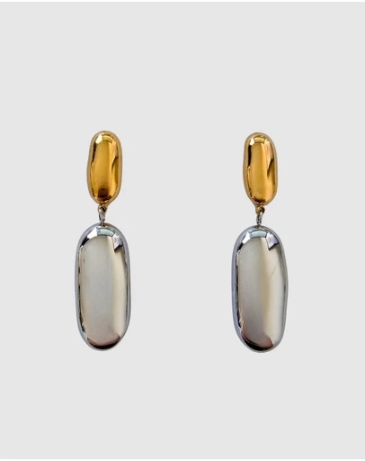 Izoa - Aethera Stud Earrings Mix Metal
