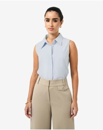 Forcast - Kia Cotton Sleeveless Shirt