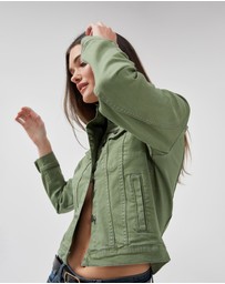 DRICOPER DENIM - Elonnie Oil Green Denim Jacket