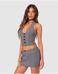 EDIKTED - Take A Bow Halter Top