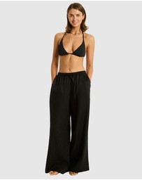 Sea Level Australia - Palazzo Linen Pants