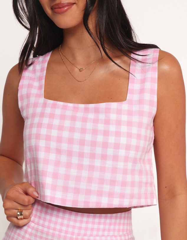 Petal & Pup - Devlin Cotton Top - Pink Gingham
