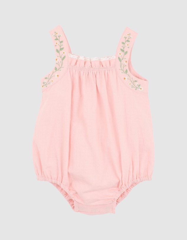 Bebe by Minihaha - Tess Embroidered Strap Bodysuit - Babies