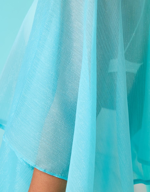Dazie - Arielle Lurex Chiffon Cape