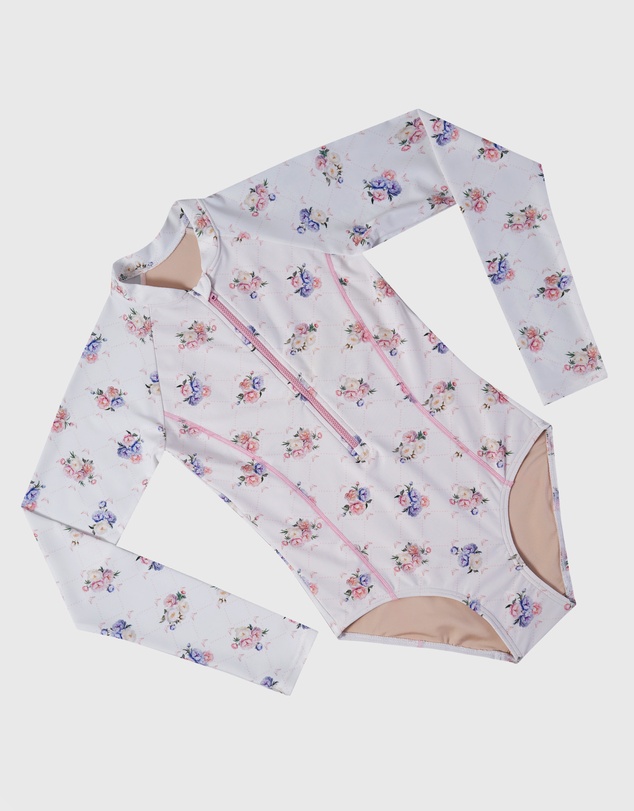 Aqua Blu Kids - Posie Long Sleeve One Piece - Teens