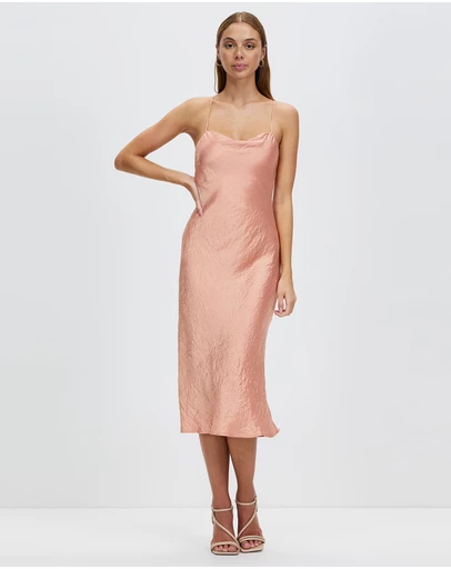 Third Form - Crush Bias Cowl Slip Dress