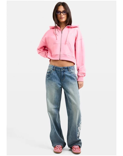 Neon Hart - Script Zip Through Hoodie