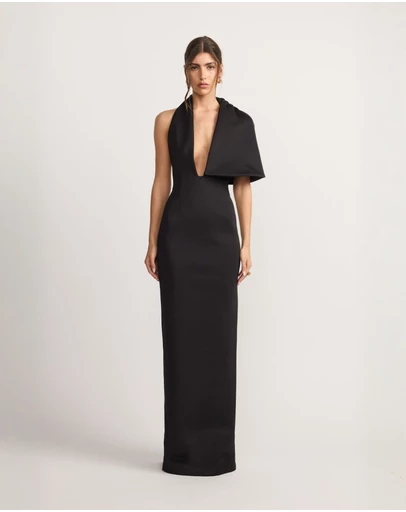 TOJHA - Oscar Halter Maxi Dress Black