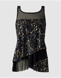 Miraclesuit Swimwear  - Sparkle Plenty Mirage Loose Fit Slimming Underwired Tankini Top