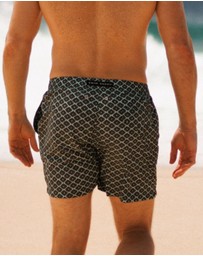 Swim Shady - Evergreen Diamond Swim Shorts