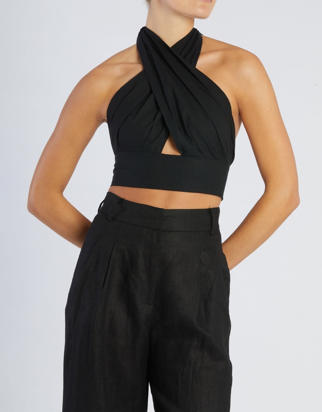 Amelius - Amrita Linen Halter Top