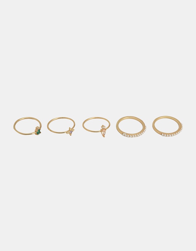 ALDO - Comfort Multipack Gold Plated Delicate Rings