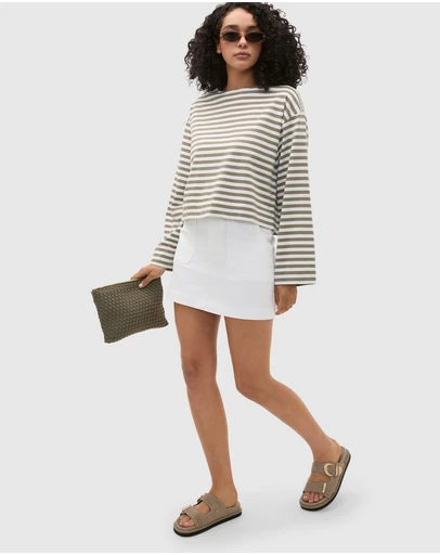 Seed Heritage - Denim A-Line Pocket Mini Skirt