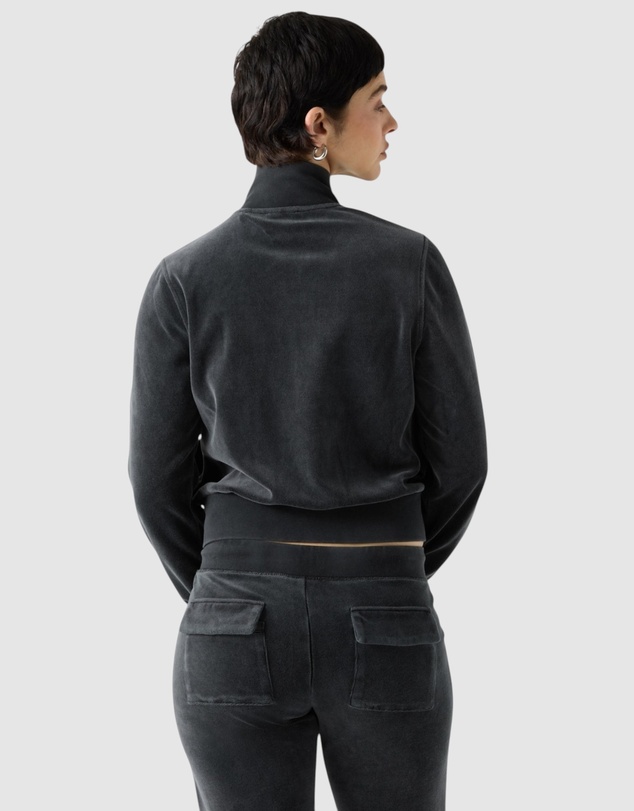 GUESS Originals - Guess Originals Eco Black Rhinestone Velour Jacket