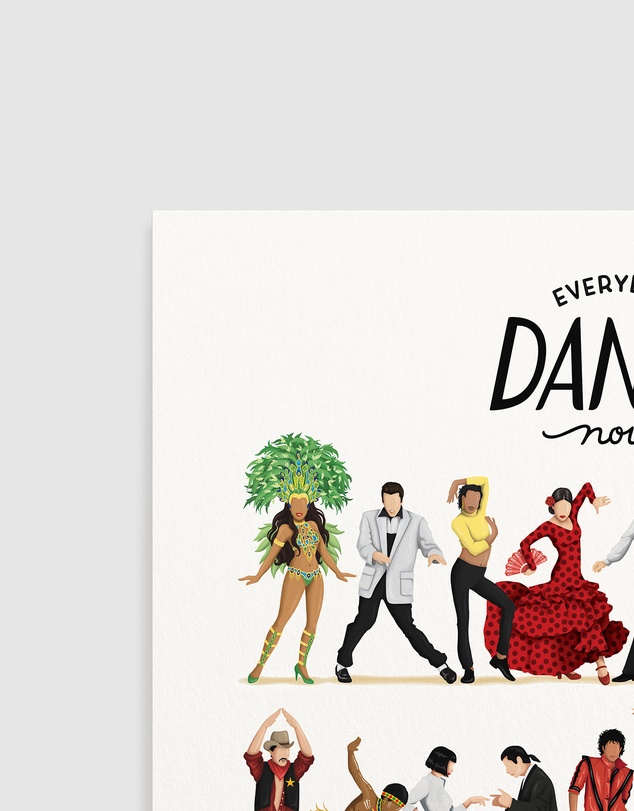 Olive et Oriel - Everybody Dance Now Art Print