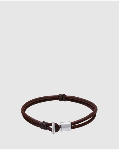 Kuzzoi - ICONIC EXCLUSIVE - Leather Cord Bracelet with Sterling Silver Hook