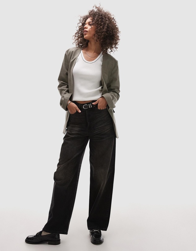 TOPSHOP - Collarless Chuck on Blazer