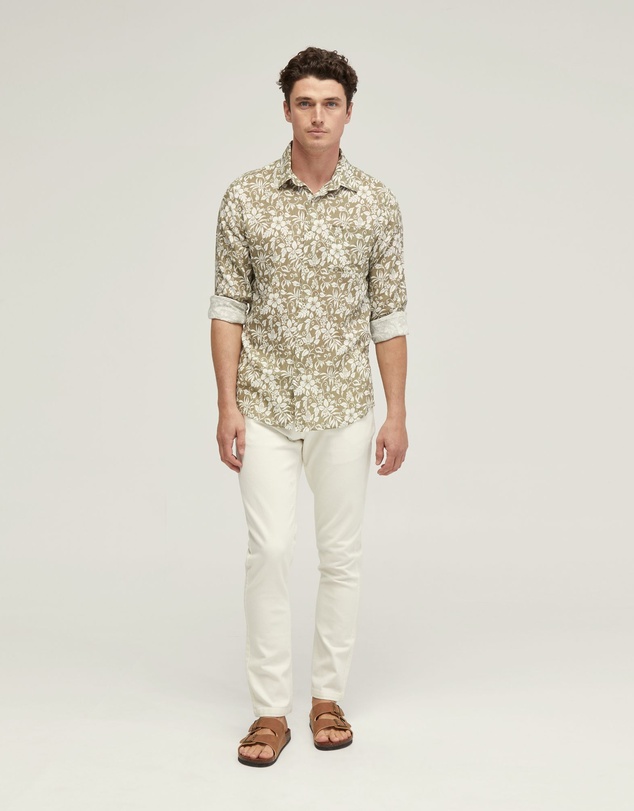 Oxford - Holloway Linen Blend Printed Shirt