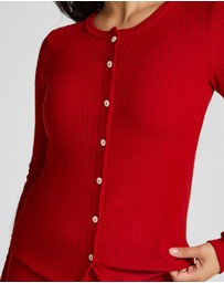 Hunkemoller - Long Sleeve Brushed Rib Jersey Cardigan