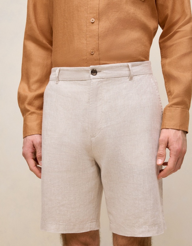 Trenery - Linen Tailored Relaxed Short in Flax