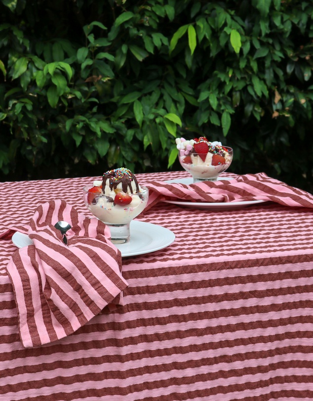 Mosey Me - Sundae Seersucker Square Tablecloth