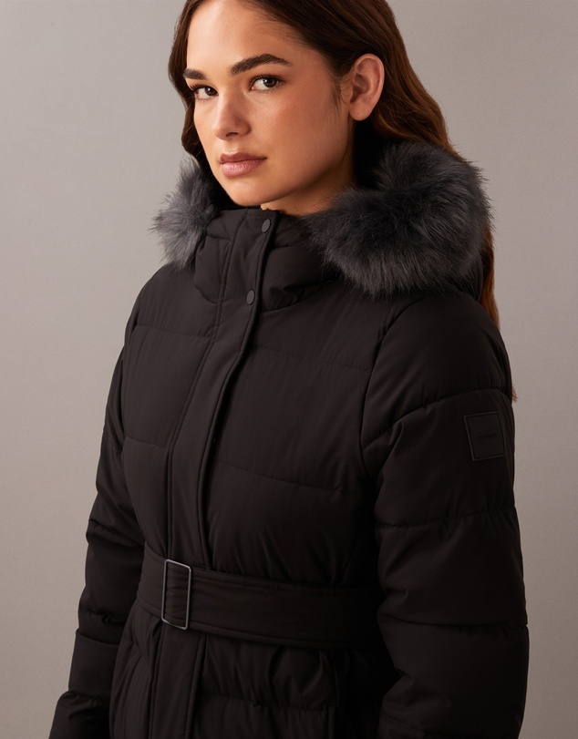 Calvin Klein - Belted Matte Quilted Jacket