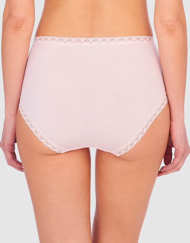 Natori - Bliss Lace Trim Pima Cotton High Waist Full Brief