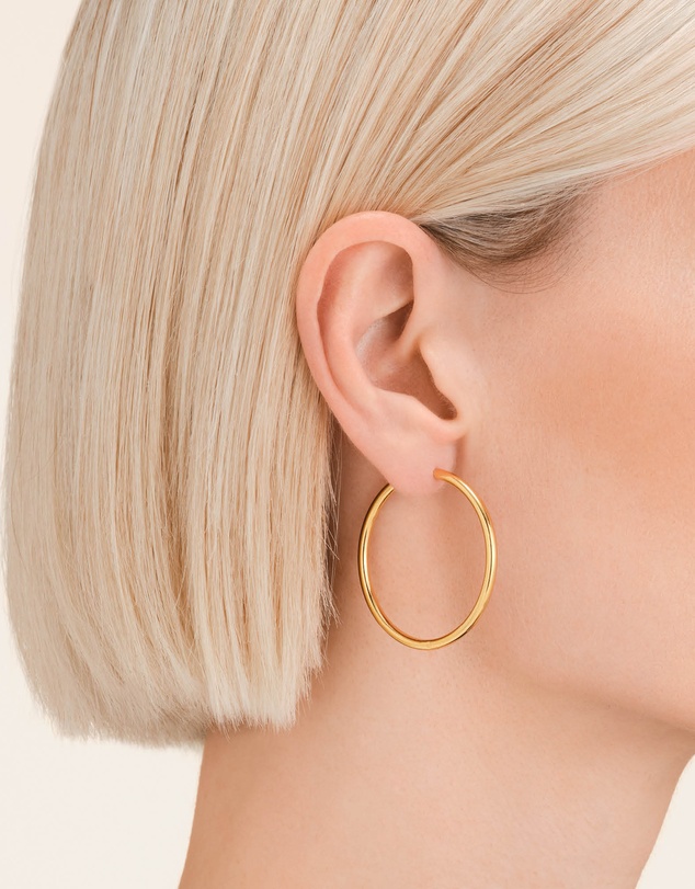 Rosefield - The Octagon XS - Gold Tone Watch and Hoop Earring Set