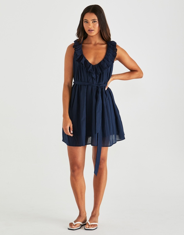 Sass - Belen Ruffled Neck Mini Dress